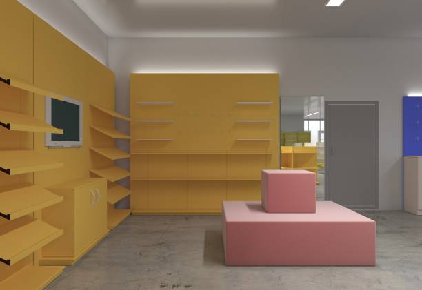 istock shop, store, shopping mall, interior visualization, 3D illustration 1152689429