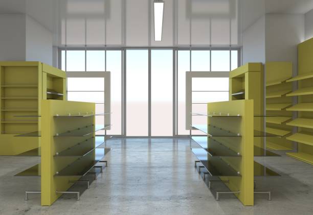 istock shop, store, shopping mall, interior visualization, 3D illustration 1152689660