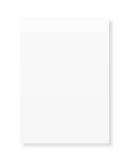 istock Blank A4 sheet of white paper with shadow, template for your design. Set. Vector illustration 1152694327