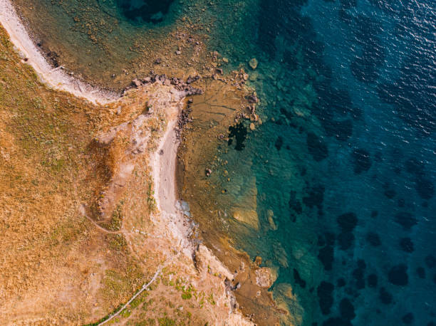 istock Top View Beautiful Coastline at Gumusluk 1152694650