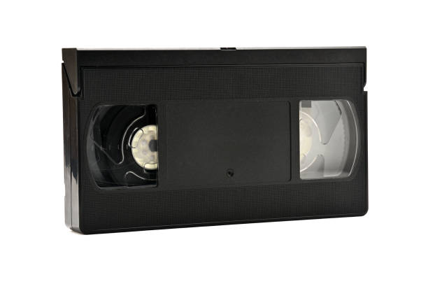 istock Videotapes for home use on a white background.Videocassette 1152695802