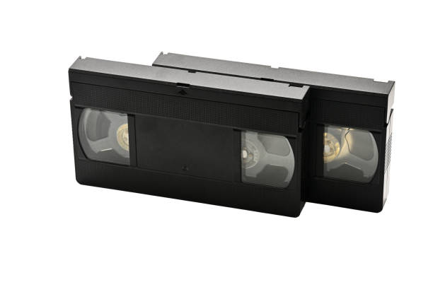 istock Videotapes for home use on a white background.Videocassette 1152696732