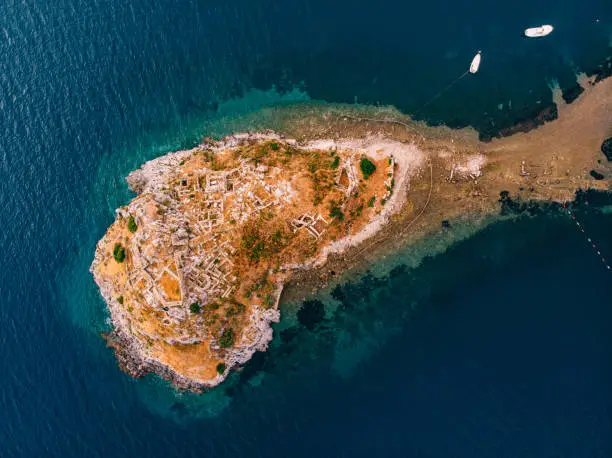 Photo of Aerial View Rabbit Island at Gumusluk