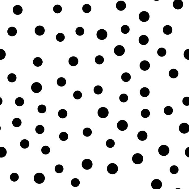 Random Dotted Seamless Pattern Simple Geometric Background In Black And  White Vector Illustration Stock Illustration - Download Image Now - iStock