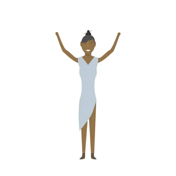 Vector illustration of African american woman