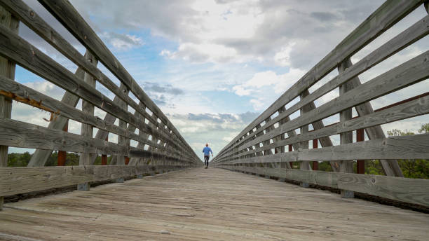 istock walking on Cowboy Trail in Nebraska 1152697600