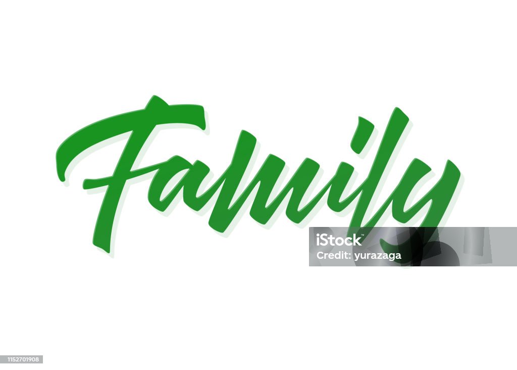 Famiy Lettering Family Vector Lettering Stock Illustration - Download Image Now ...
