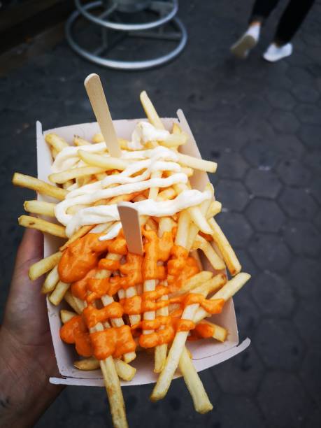 istock French fries with two sauces 1152702892