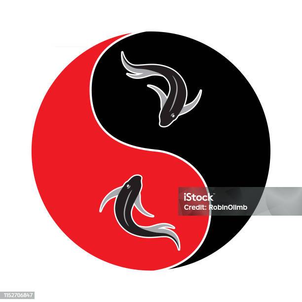 Koi Fish Yin Yang Icon Stock Illustration - Download Image Now - Fish, Koi Carp, Yin Yang Symbol