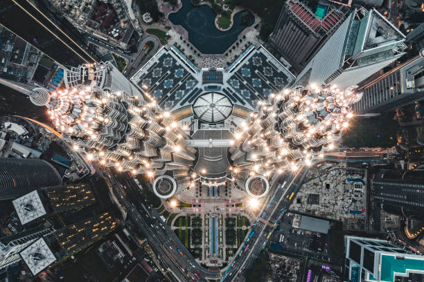 istock Petronas twin towers view from drone 1152710201