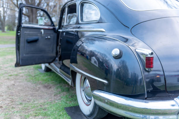 istock Rear view of classic car 1152711064