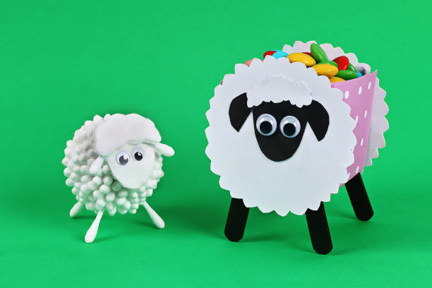 istock Diy Eid al adha lamb sheep cotton pads, cotton buds, swabs Gift idea, decor Eid al adha 1152712211