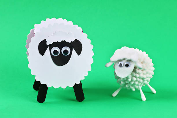 istock Diy Eid al adha lamb sheep cotton pads, cotton buds, swabs Gift idea, decor Eid al adha 1152712214