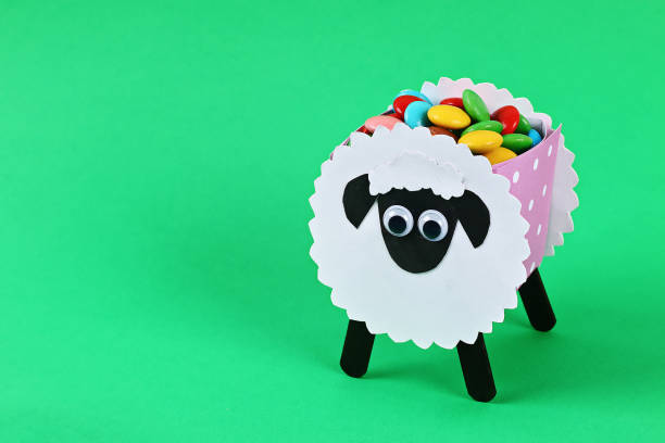 istock Diy Eid al adha lamb sheep cotton pads, cotton buds, swabs Gift idea, decor Eid al adha 1152712215