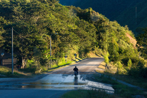 Bike at the road to Oxapamapa, Peru