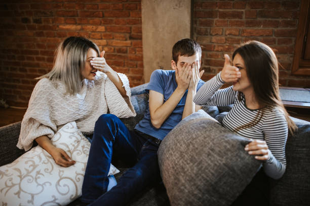 istock Friends having fun at home 1152719135