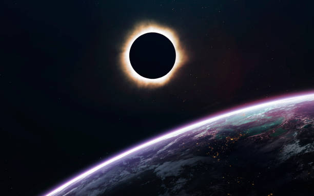 istock Solar eclipse. Deep space image, science fiction fantasy in high resolution ideal for wallpaper and print. Elements of this image furnished by NASA 1152723282