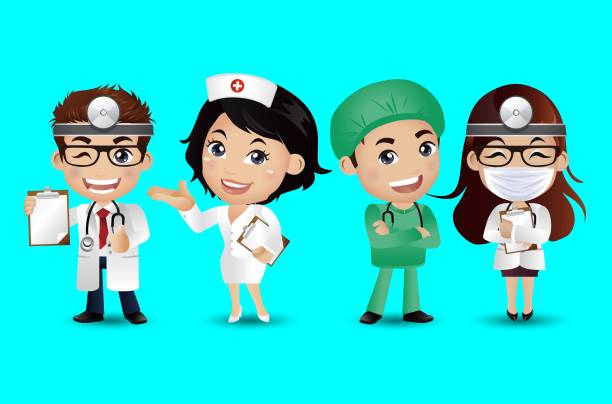 illustrations, cliparts, dessins animés et icônes de profession-ensemble médecin - doctor pediatrician scientist medical student