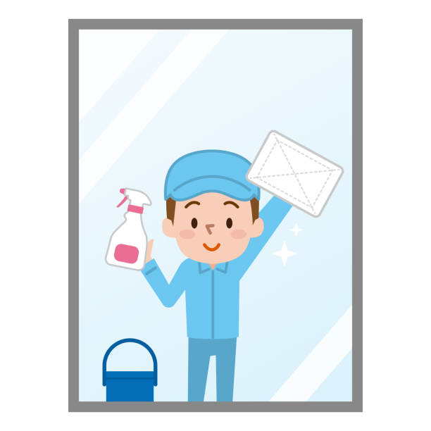 Cleaning Workers Professional Cleaning Staff Stock Illustration - Download  Image Now - Cartoon, Window Washer, Adult - iStock