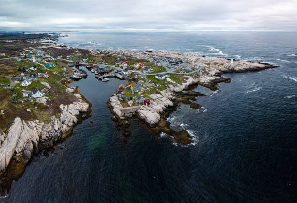 istock Peggy's Cove Aerial View 1152734361
