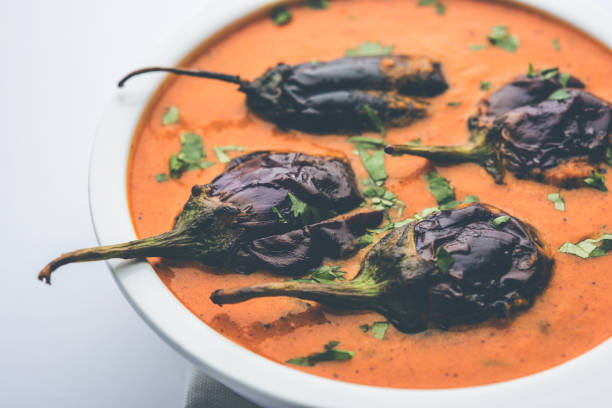 istock Baingan masala / Eggplant / brinjal curry served in bowl or pan, selective focus 1152734389