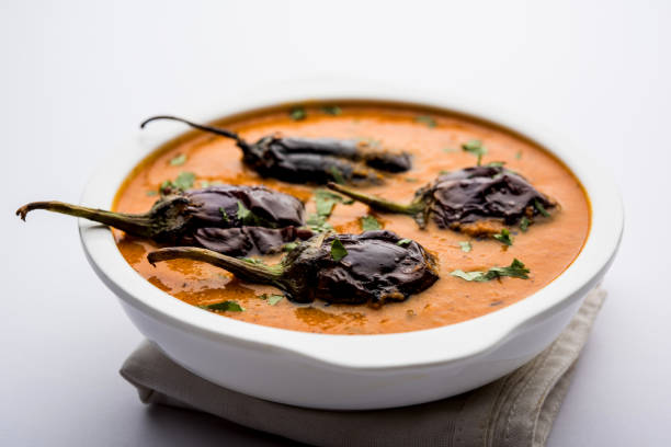 istock Baingan masala / Eggplant / brinjal curry served in bowl or pan, selective focus 1152734396