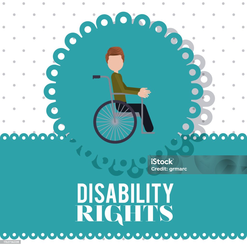 Disability Rights Design Disability Rights Design Stock Illustration - Download Image Now - Care ...
