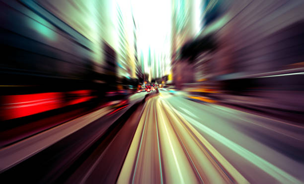 istock Abstract image of traffic light trails in the city 1152744980