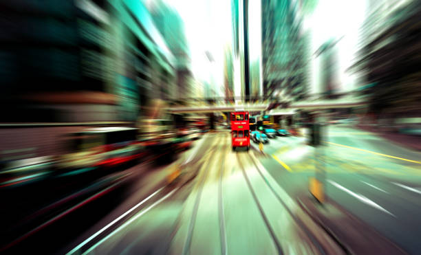 istock Abstract image of traffic light trails in the city 1152745023