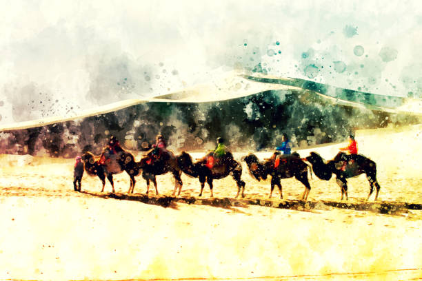istock Camels and people 1152752664