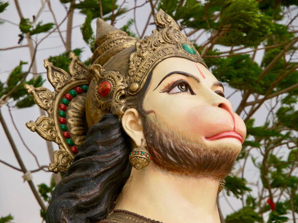 статуя ханумана - hanuman стоковые фото и изображения