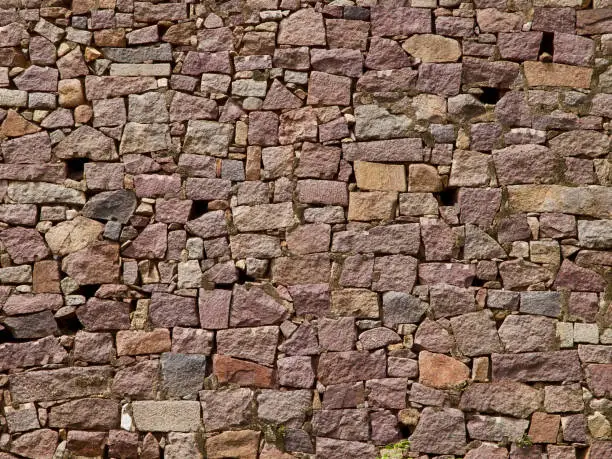 Close up of Brick detail in Golkonda Fort, Hyderabad, India