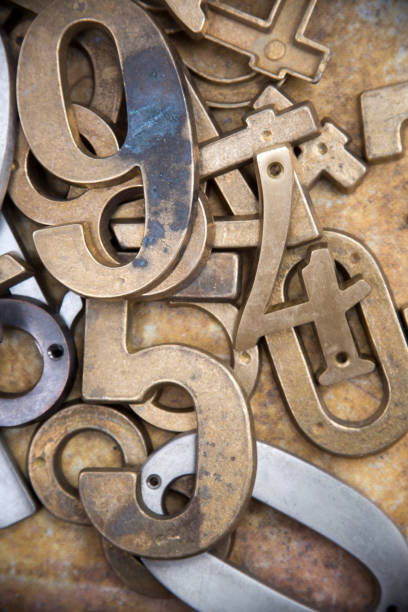 istock Large metal digital English letters 1152753968