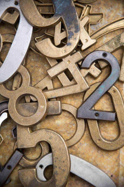 istock Large metal digital English letters 1152753969