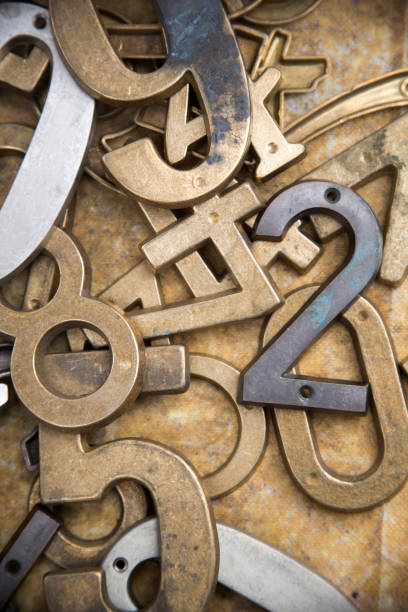 istock Large metal digital English letters 1152753978