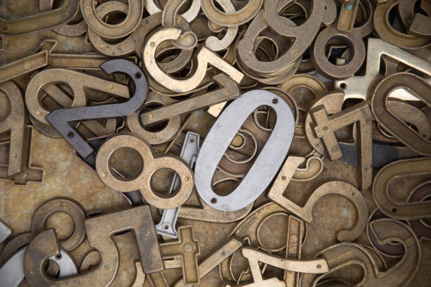 istock Large metal digital English letters 1152754498