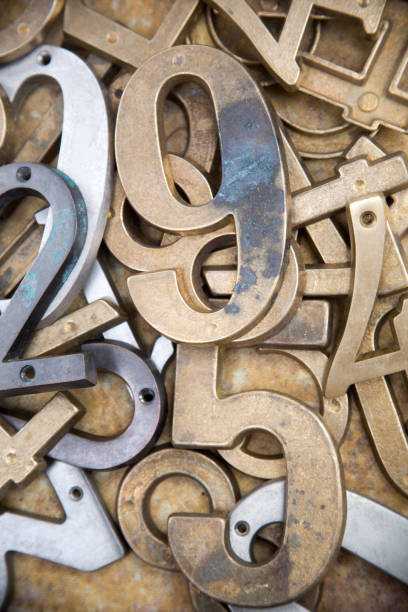 istock Large metal digital English letters 1152754506