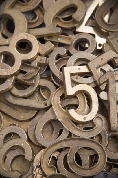 istock Large metal digital English letters 1152754566