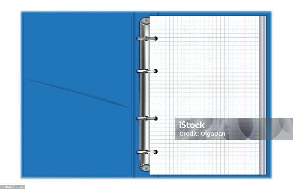 Ring Notebook Vector Notebook With Rings Vector Stock Illustration - Download Image Now ...