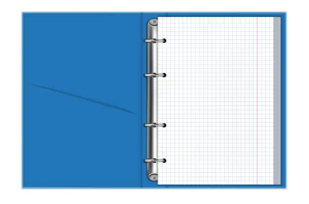 Vector illustration of notebook with rings vector