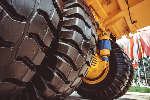 istock Cargo tires new at the exhibition 1152759493