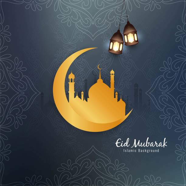 추상 eid 무바라크 현대 배경 디자인 - islam india mosque praying stock illustrations