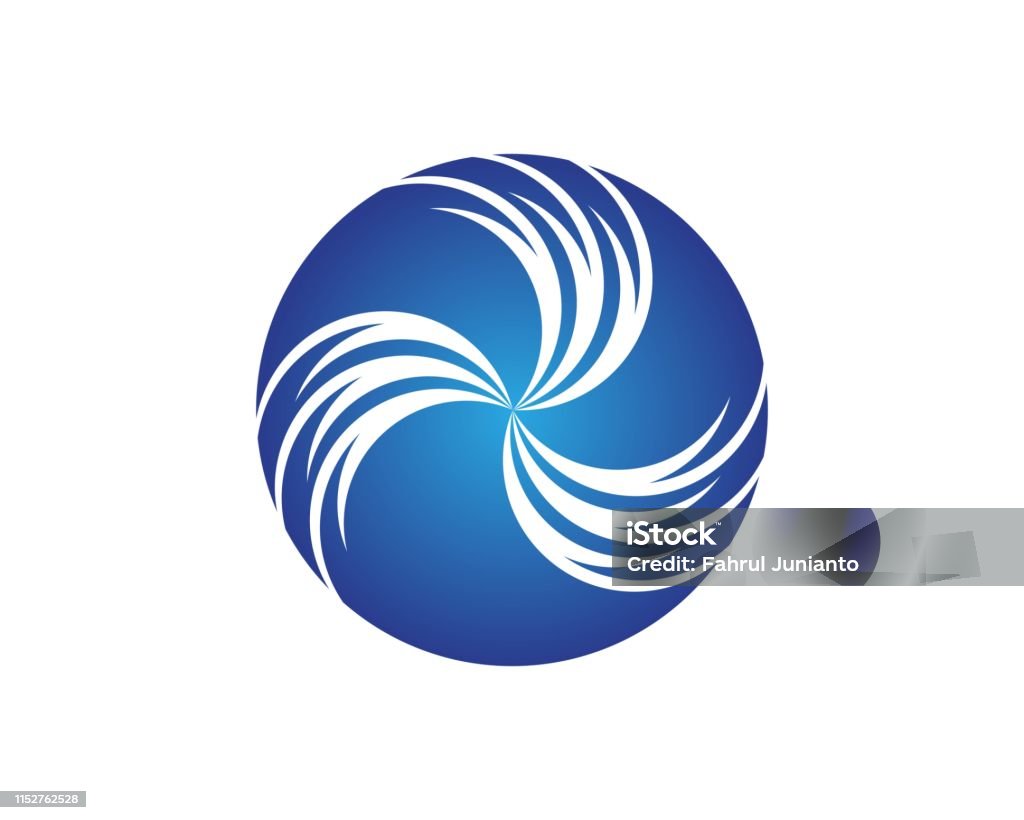 Wave Loop Circle Wave Circle Vector Template Stock Illustration - Download Image Now ...