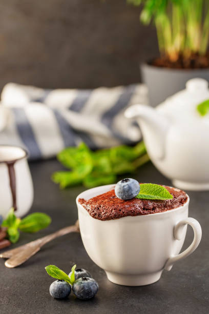 istock Mug Cake with chocolate and blueberries 1152763360
