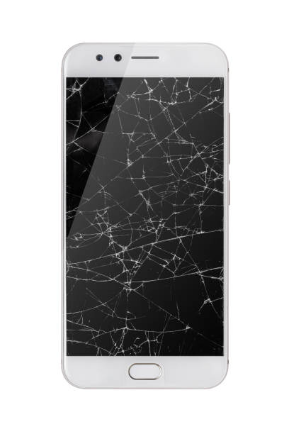 istock modern touch screen smartphone with broken screen isolated on white background. 1152767981