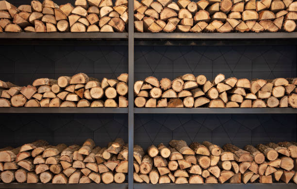 istock Firewood near fireplace 1152770084