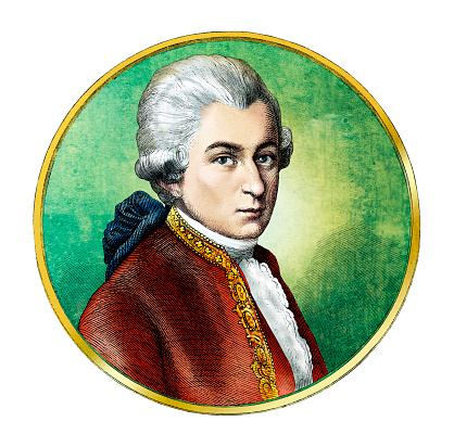 Steel engraving Wolfgang Amadeus Mozart ( 27 January 1756 – 5 December 1791 ), baptised as Johannes Chrysostomus Wolfgangus Theophilus Mozart, was a prolific and influential composer of the classical era.
Original edition from my own archives
Source : 