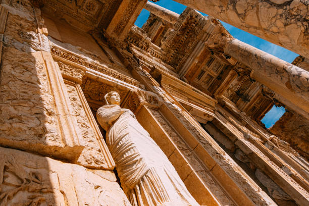 istock Statue on the Front of Celsus Library 1152771231