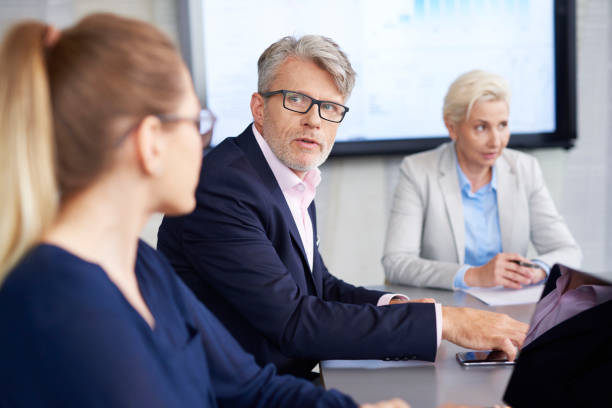 istock Confident leader convincing about his opinion during conference 1152771486