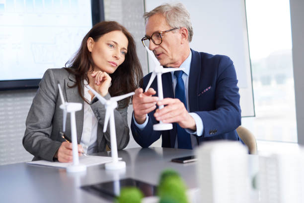 istock Businessman presented new solutions for alternative energy 1152772628